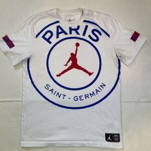 Air Jordan Paris Saint-Germain T-Shirt PSG White Basketball Nike‎ Men's Size M